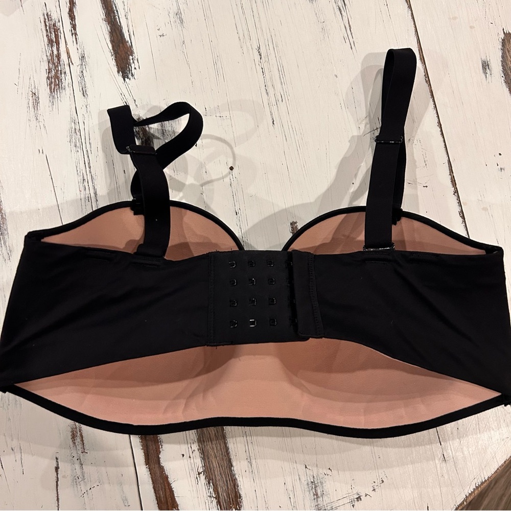 Soma Enbliss Stay Put Strapless Bra Womens 34DD Black Multi-Way Padded - Picture 2 of 4